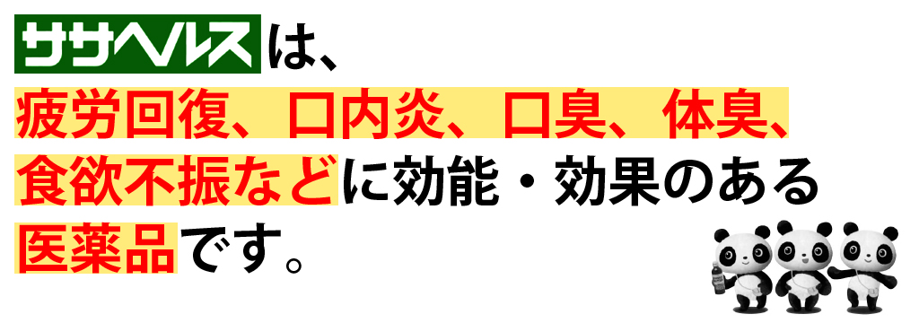 ササヘルスはこんな効果が期待できます