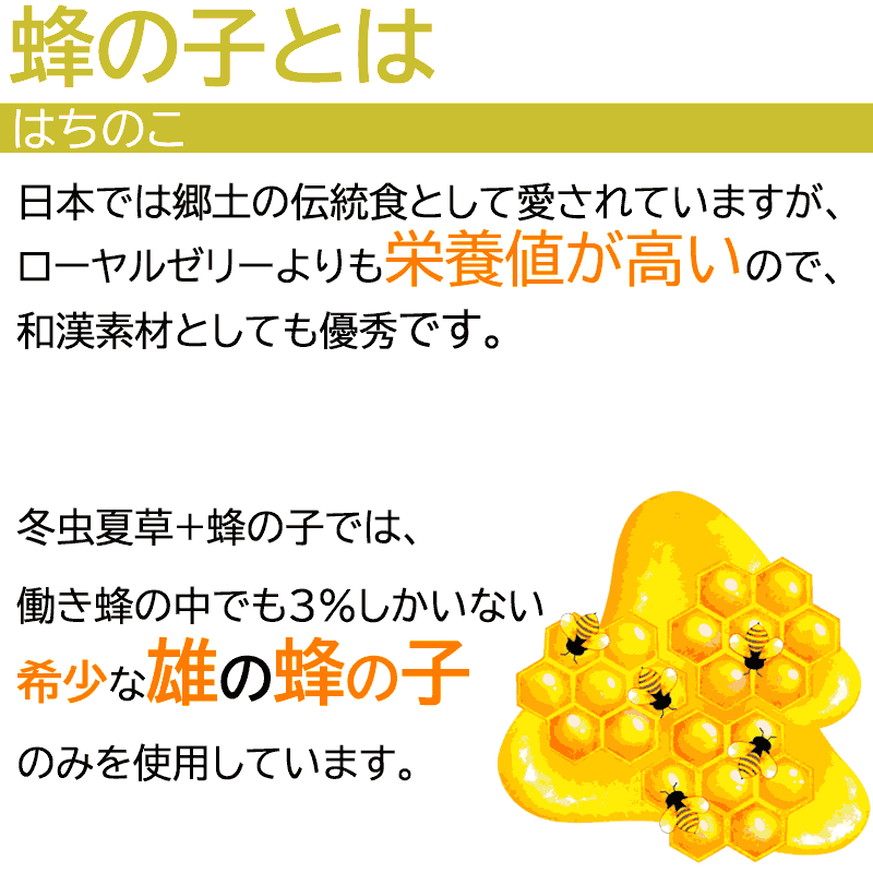 サツマ薬局の冬虫夏草+蜂の子