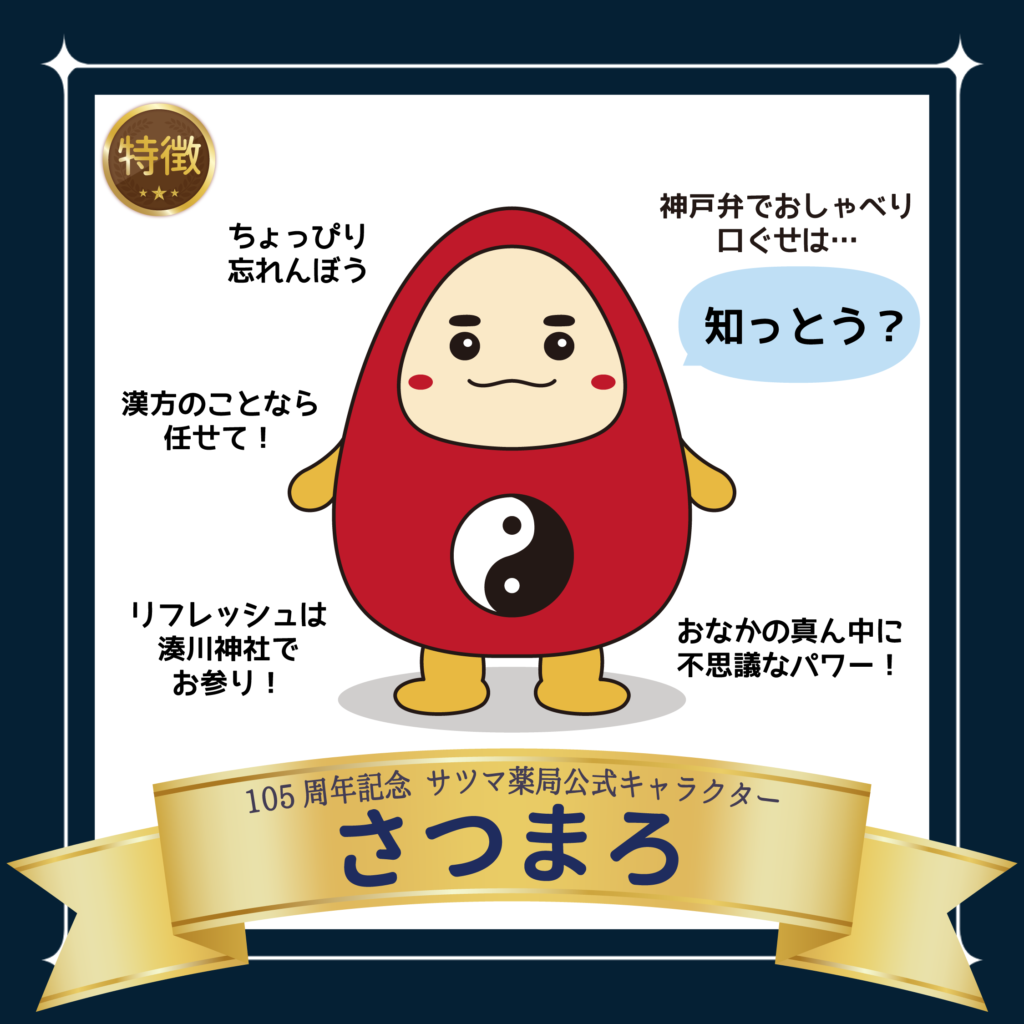 サツマ薬局公式キャラクター【さつまろ】大解剖！