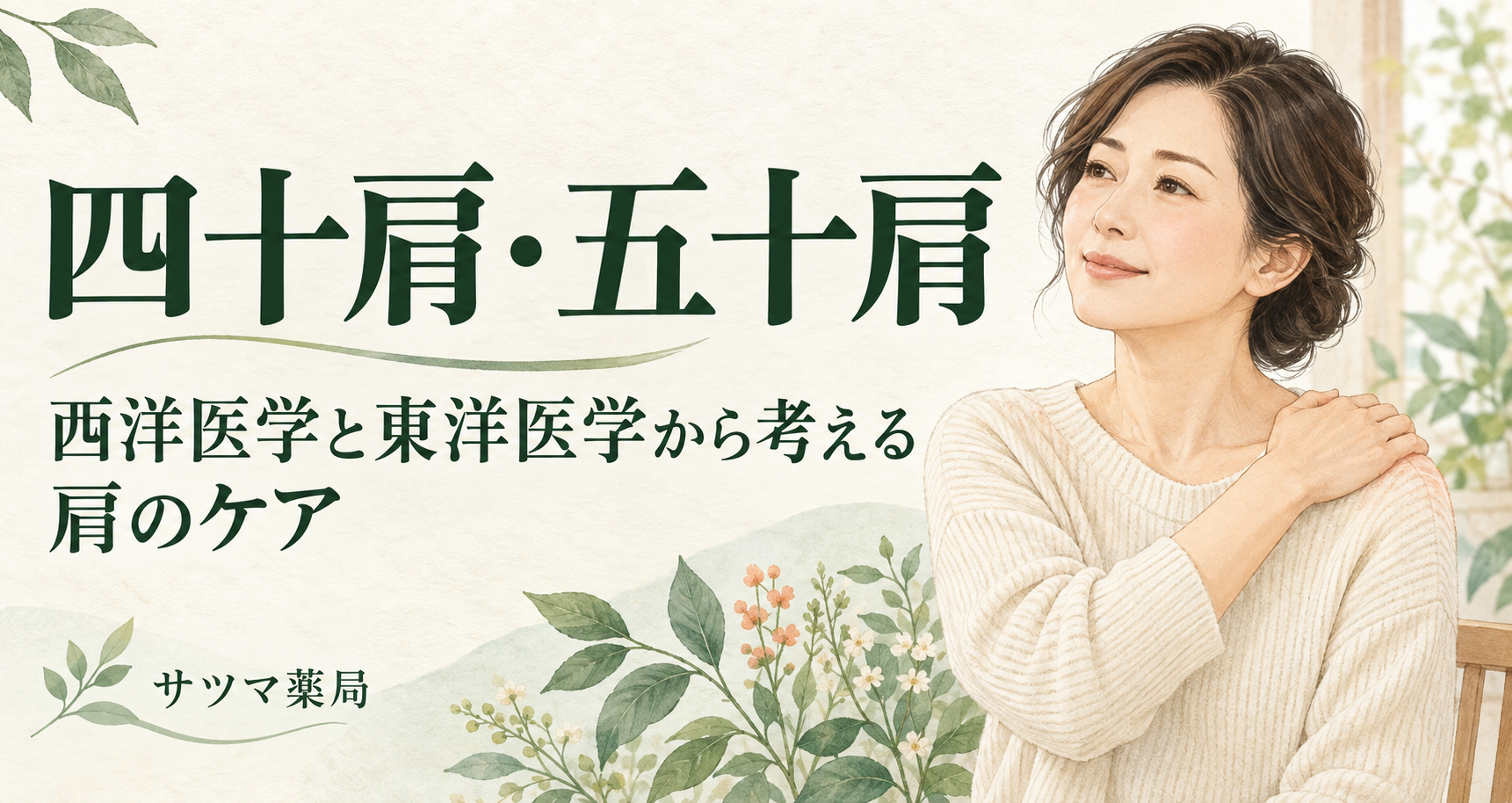 四十肩・五十肩を西洋医学と東洋医学から考える肩のケア — サツマ薬局